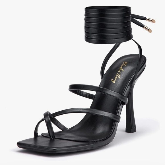 NWT Elisabet Tang Women Sexy Strappy Heeled Sandals,4 inch/10cm - Picture 1 of 8